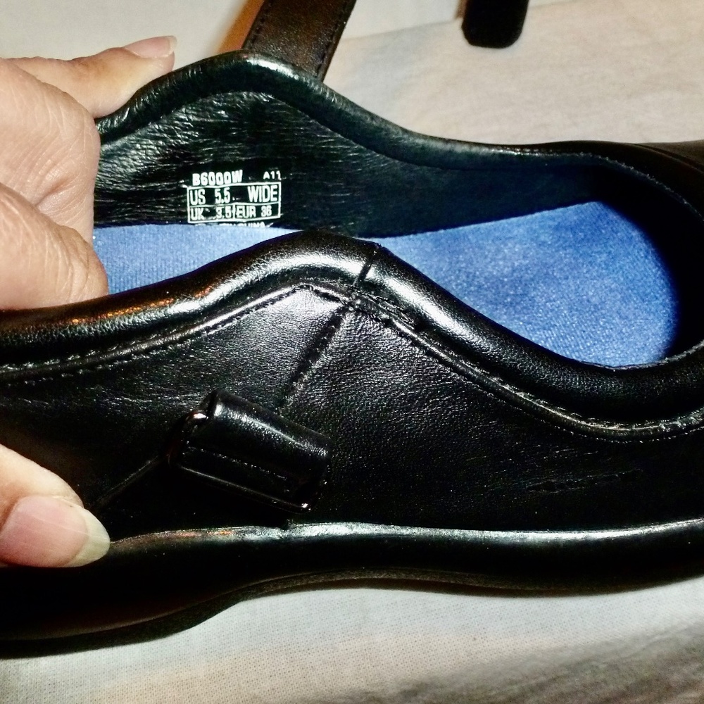 Apex Women's Black Leather Ambulator Orthopedic Mary Jane Shoes US Size 5.5W - Picture 8 of 8